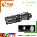 Factory Supply Super Bright Pocket Dimming Focus Tactical 5 mode light 10W CREE LED Small Rechargeable Flashlight with Strobe